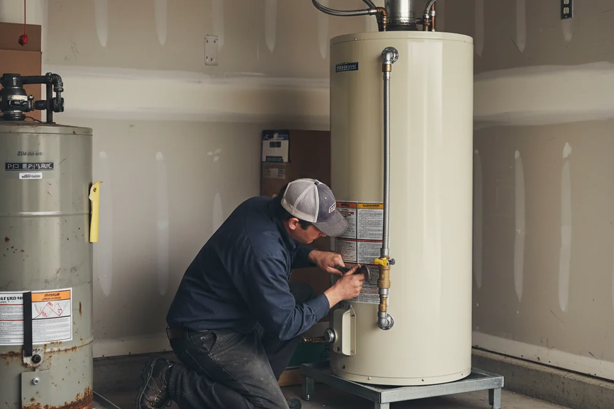 Water heater and shutoff valve replacement in Richton Park