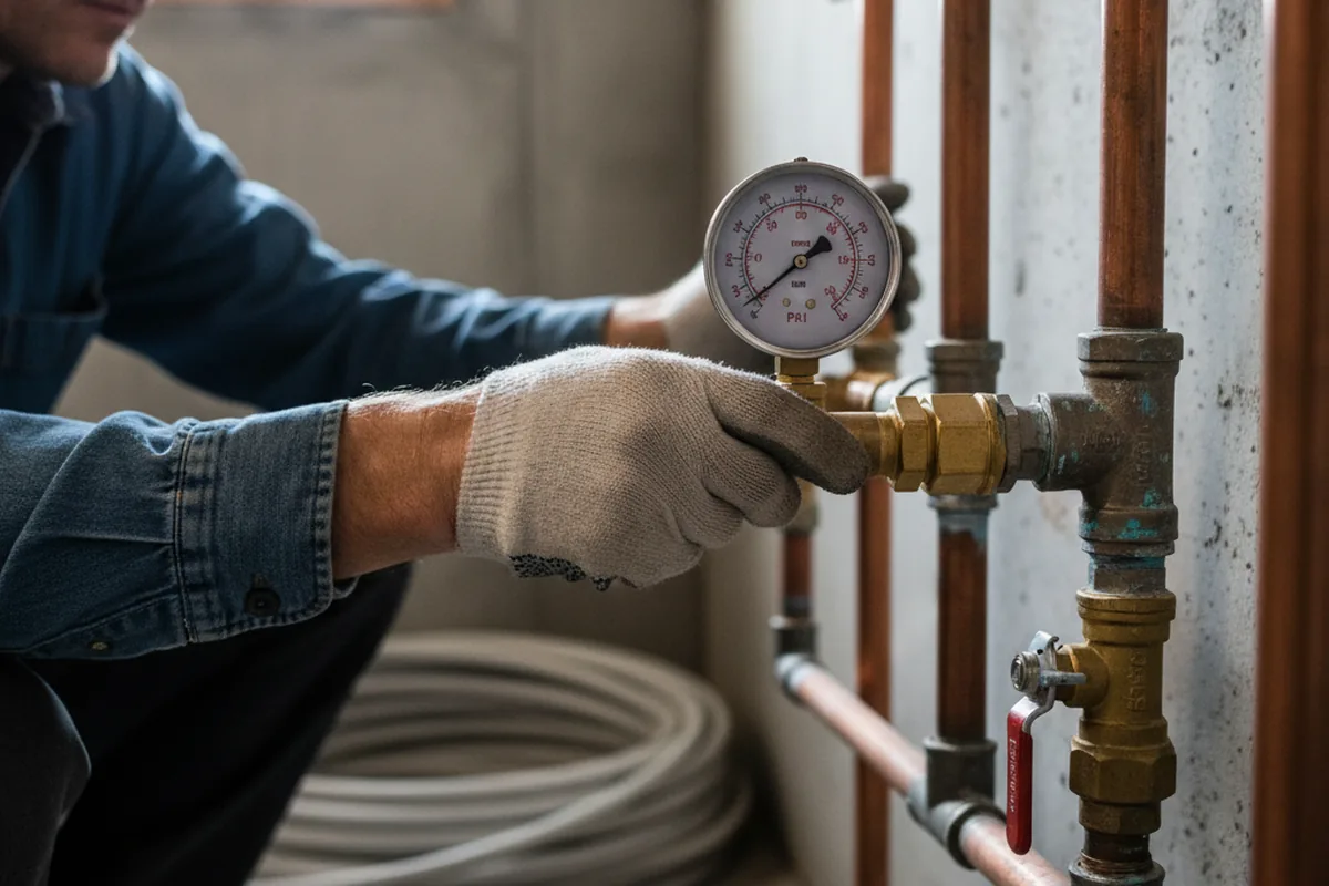 Pressure testing a repaired line during Water Line Repair in Richton Park